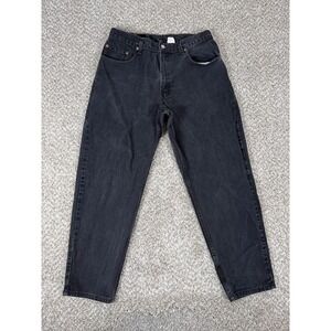 Vintage Levis 560 Jeans Mens 34x30 Black Made in USA Loose Fit Tapered Leg Y2K
